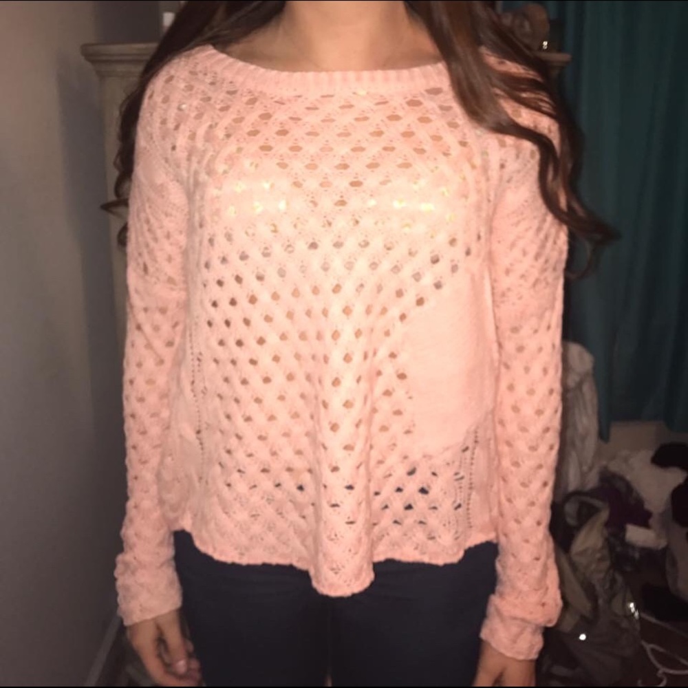 Pink sweater!